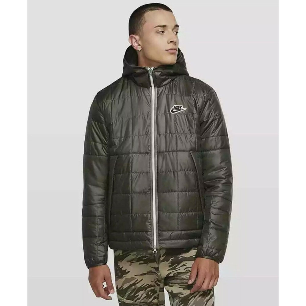 Nike Sportswear Synthetic Fill Fleece Jacket Olive CU4422 380 Men Extra Small XS